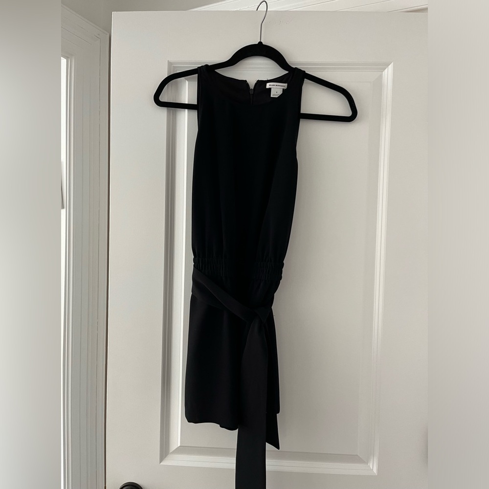 Club Monaco black shorts romper